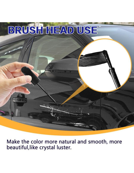 Bolígrafo de Pintura de Retoque HEVLE 2 en 1 Negro 12ml