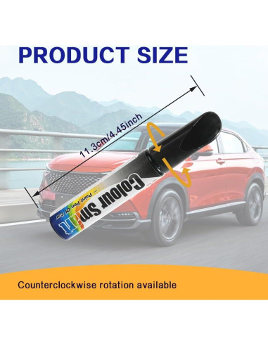 Bolígrafo de Pintura de Retoque HEVLE 2 en 1 Negro 12ml