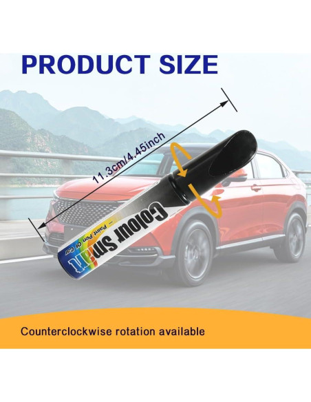 Bolígrafo de Pintura de Retoque HEVLE 2 en 1 Negro 12ml