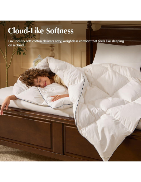 Edredón de Plumas de Ganso Costa del Pacífico Queen 228.6cm