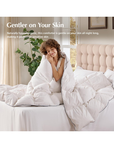 Edredón de Plumas de Ganso Costa del Pacífico Queen 228.6cm
