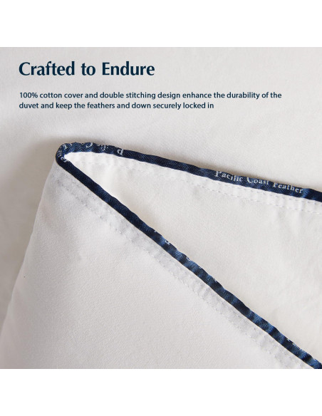 Edredón de Plumas de Ganso Costa del Pacífico Queen 228.6cm