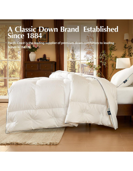 Edredón de Plumas de Ganso Costa del Pacífico Queen 228.6cm