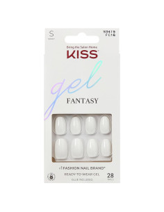 Uñas Postizas KISS Gel Fantasy Manos Felices Cortas Ovaladas
