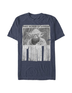 Camiseta Gráfica Vintage Star Wars Yoda para Hombres - Azul Marino