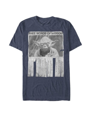 Camiseta Gráfica Vintage Star Wars Yoda para Hombres - Azul Marino