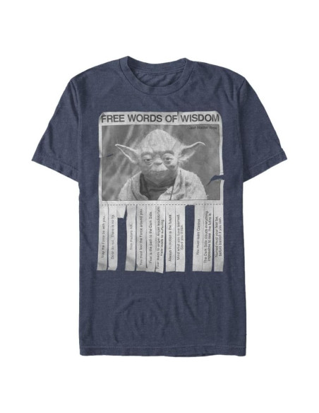 Camiseta Gráfica Vintage Star Wars Yoda para Hombres - Azul Marino