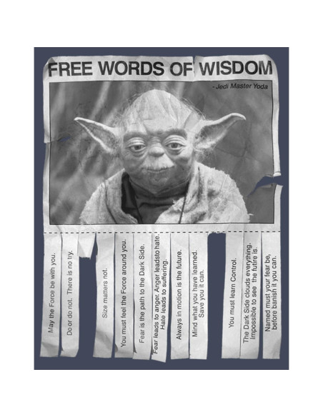 Camiseta Gráfica Vintage Star Wars Yoda para Hombres - Azul Marino