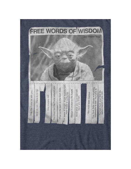 Camiseta Gráfica Vintage Star Wars Yoda para Hombres - Azul Marino