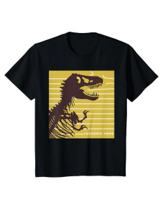 Camiseta Oficial Jurassic Park Niños Esqueleto Dinosaurio