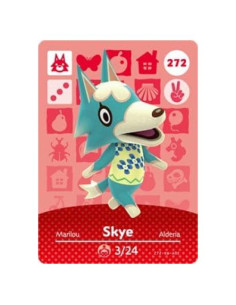 Tarjeta Amiibo Nintendo Skye Animal Crossing Serie 3
