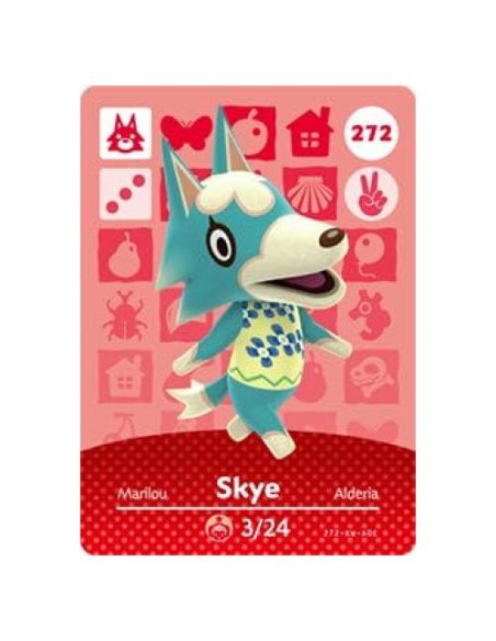Tarjeta Amiibo Nintendo Skye Animal Crossing Serie 3