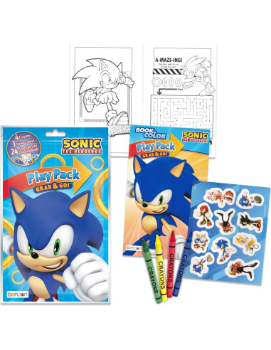 Suministros de Cumpleaños Sonic the Hedgehog - 12 Paquetes de Actividades