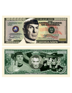 Billete Coleccionable Star Trek Spock Leonard Nimoy - Paquete 25