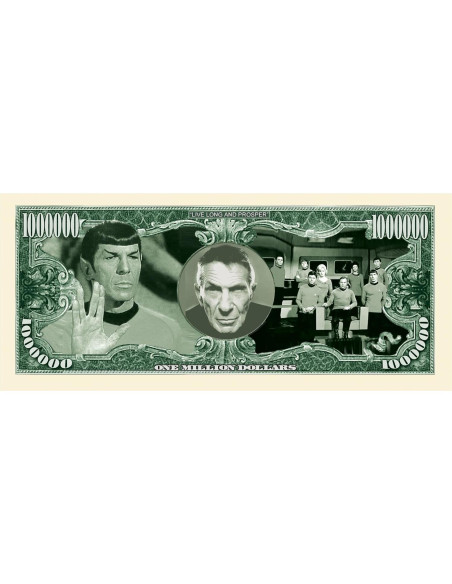 Billete Coleccionable Star Trek Spock Leonard Nimoy - Paquete 25