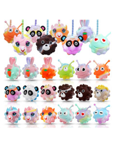 18 Piezas de Bolas Antiestrés Animal Pop KissFree 5.08 cm
