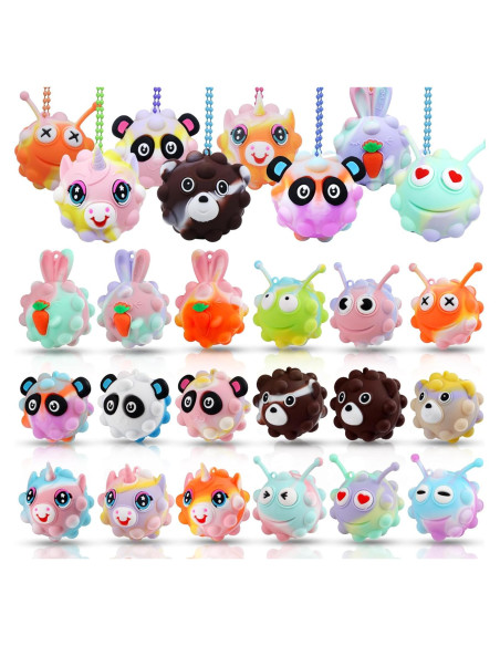 18 Piezas de Bolas Antiestrés Animal Pop KissFree 5.08 cm