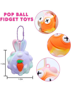 18 Piezas de Bolas Antiestrés Animal Pop KissFree 5.08 cm 2