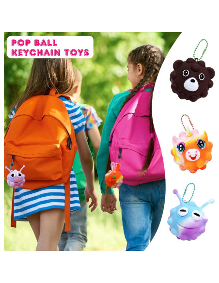 18 Piezas de Bolas Antiestrés Animal Pop KissFree 5.08 cm