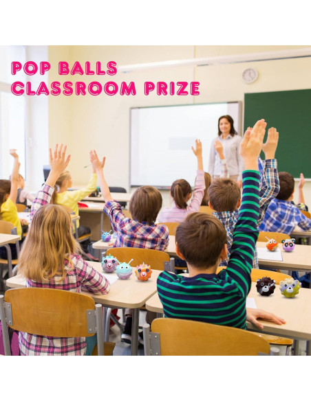 18 Piezas de Bolas Antiestrés Animal Pop KissFree 5.08 cm