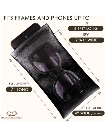 Funda suave para gafas de sol Mi Funda - Negro grande Funda suave para gafas de sol Mi Funda - Negro grande