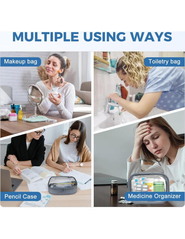 Bolsa de Aseo Moyad Aprobada por TSA 20.8x14cm Gris