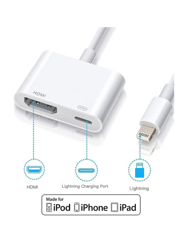 Adaptador Lightning a HDMI 1080P Apple para iPhone y iPad