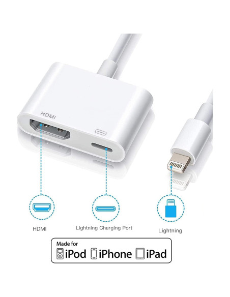 Adaptador Lightning a HDMI 1080P Apple para iPhone y iPad