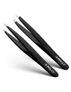 Juego de Pinzas de Precisión By MILLY - Acero Inoxidable Negro