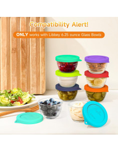 Tapa de Silicona SOPHICO para Cuencos Libbey 6.25 oz - 8 Piezas 2