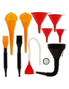 Conjunto de 10 Embudos Automotrices KongNai - Plástico Flexible