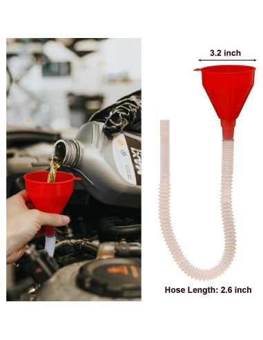 Conjunto de 10 Embudos Automotrices KongNai - Plástico Flexible