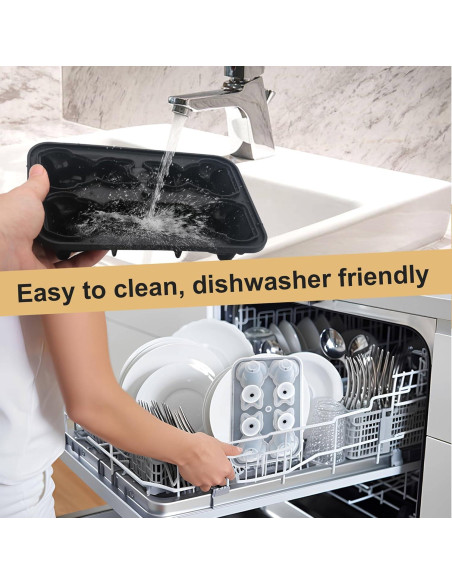 Bandeja de Hielo de Silicona Enachron Gato 4 Moldes 70mm