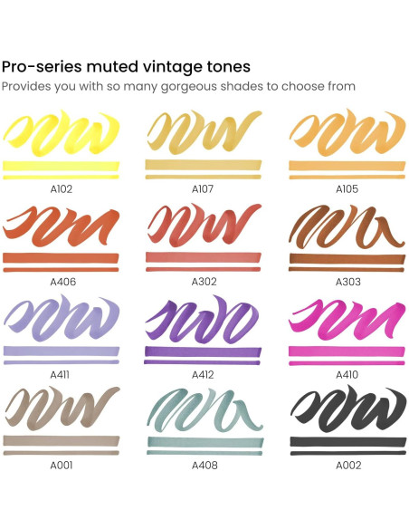 Marcadores Acuarelables ARTEZA 12 Tonos Vintage Doble Punta