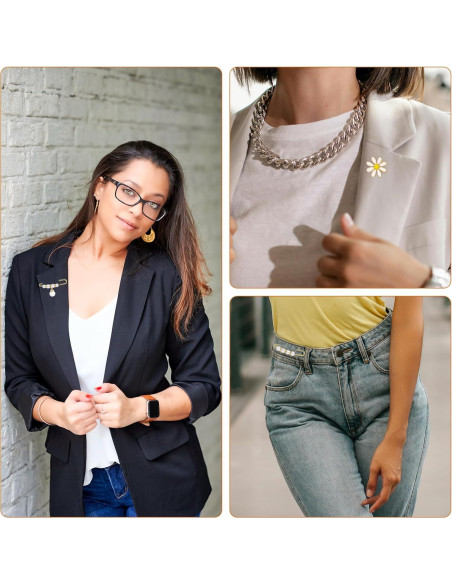 50 Broches y Pines de Metal Multicolor Gosknor para Ropa