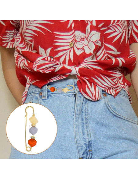 50 Broches y Pines de Metal Multicolor Gosknor para Ropa