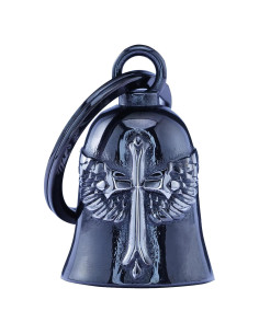 Campana de Motocicleta CYZBTBl 3D Negra de Acero Inoxidable