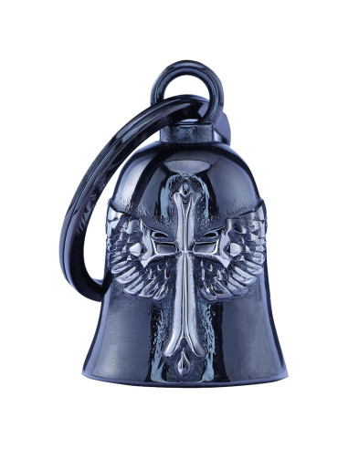 Campana de Motocicleta CYZBTBl 3D Negra de Acero Inoxidable