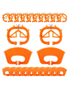 20 Anillos Nasales de Plástico para Ganado Teenyyou - Naranja