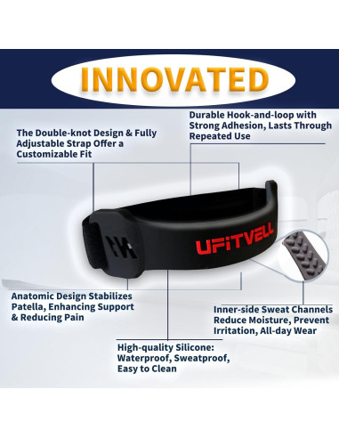 Correa de Soporte Patelar Ajustable - Alivio Dolor Rodilla