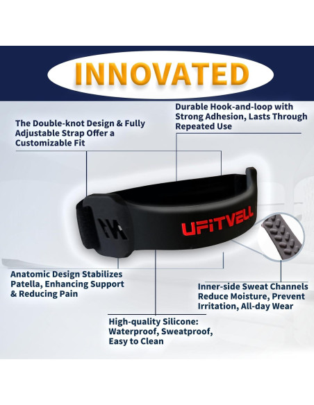Correa de Soporte Patelar Ajustable - Alivio Dolor Rodilla