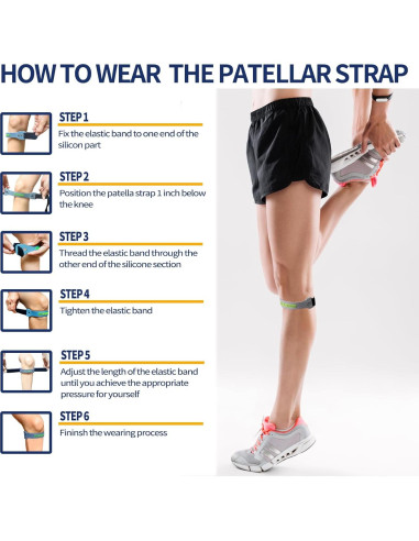 Correa de Soporte Patelar Ajustable - Alivio Dolor Rodilla