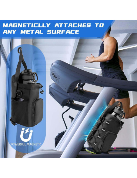 Bolsa de Gimnasio Magnética JACZZO 1.77L Negra Unisex