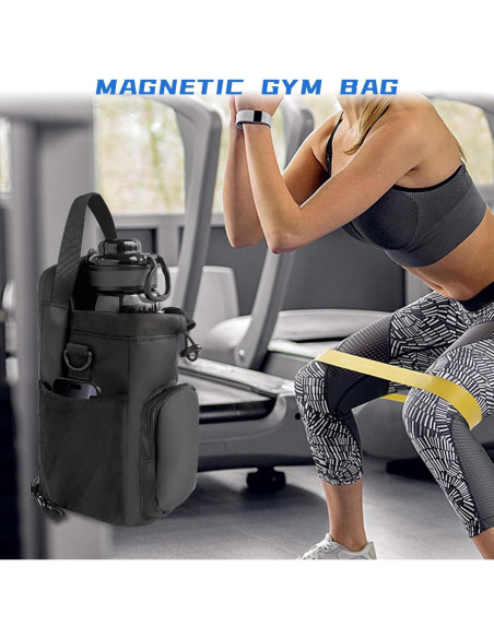 Bolsa de Gimnasio Magnética JACZZO 1.77L Negra Unisex