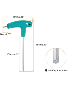 Llave Hexagonal T-Handle 2.5mm HARFINGTON - Herramienta CR-V 2