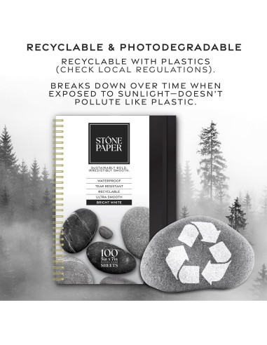 Cuaderno de Papel de Piedra ArtSkills 5x7 Negro 100 Hojas