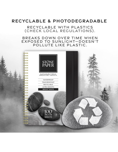 Cuaderno de Papel de Piedra ArtSkills 5x7 Negro 100 Hojas