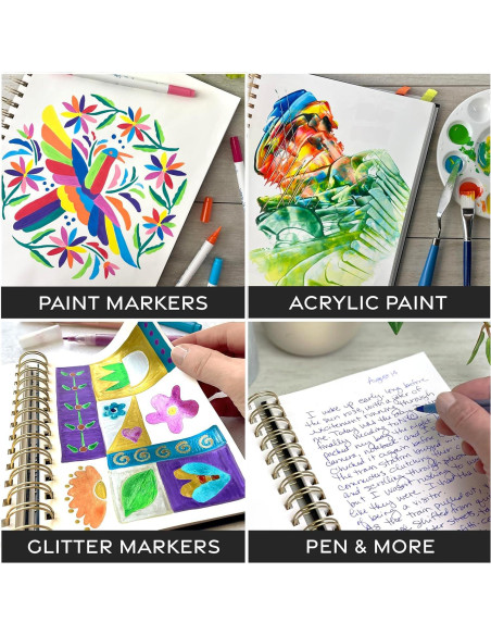 Cuaderno de Papel de Piedra ArtSkills 5x7 Negro 100 Hojas