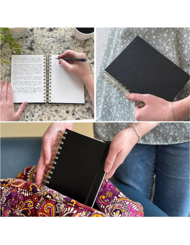 Cuaderno de Papel de Piedra ArtSkills 5x7 Negro 100 Hojas