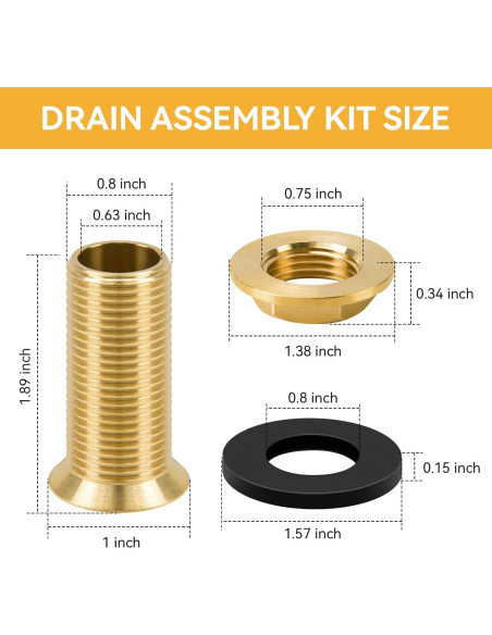 Conjunto de Drenaje de Bandeja de Goteo ERETOW 2" con NPT 1/2"